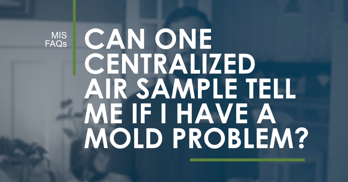 Can one air sample in the middle of the room tell me if I have a mold problem
