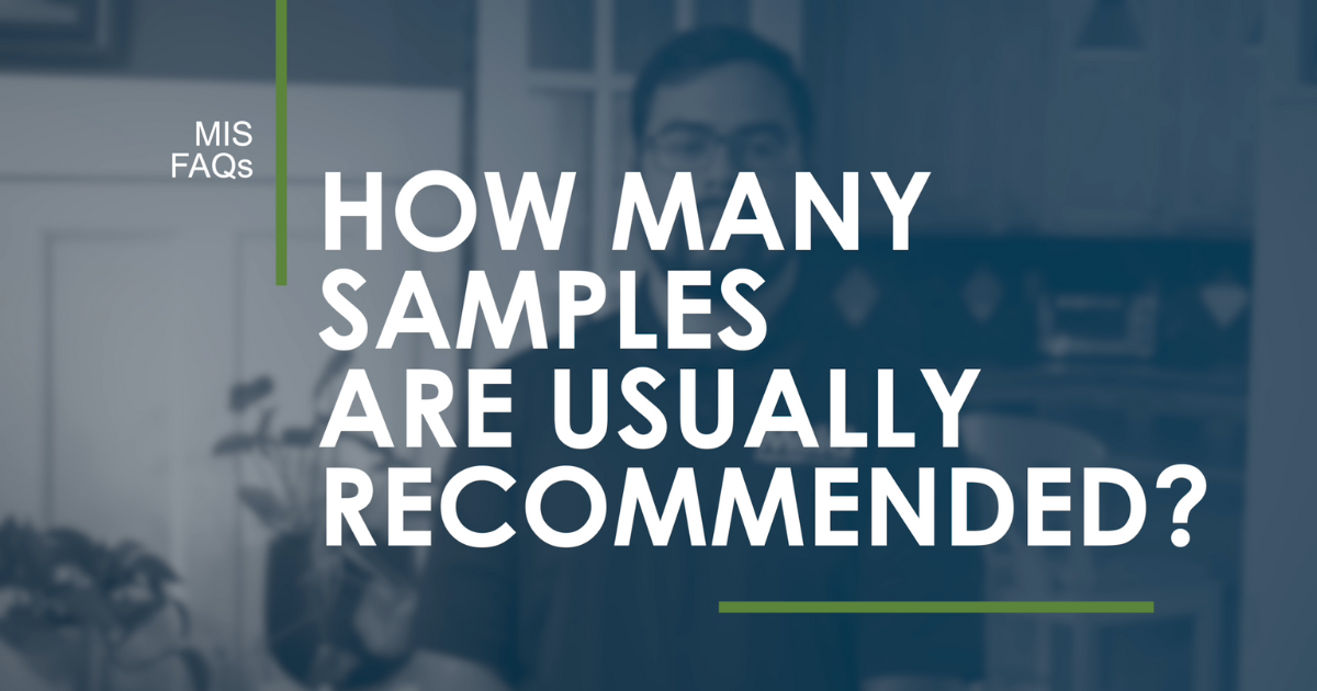 How many samples are usually recommended